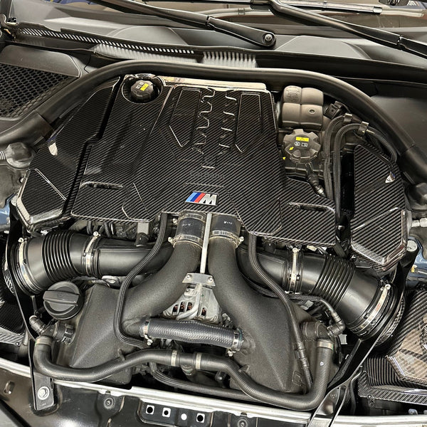 CarBahn Carbon Fiber Engine Side Covers | BMW F90 M5/M8 2018 - 2023 F90, F91, F92, F93 xDrive
