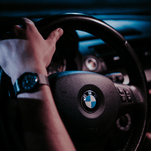 Customer driving a BMW Fx car