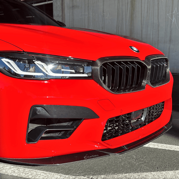 CarBahn Gloss Carbon Fiber Front Grille | BMW M5 2021-2023 F90 xDrive
