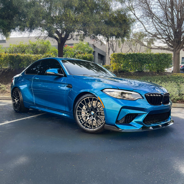 CarBahn Gloss Carbon Fiber Front Splitter | BMW F87 M2 Competition 2019-2021 F87 RWD