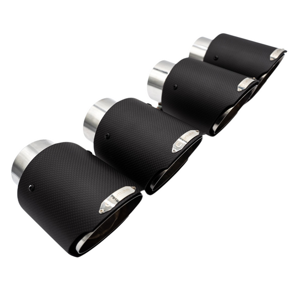CarBahn Carbon Fiber Exhaust Tips | BMW M3/M4/M8/X5M/X6M 2020-2025 G80, G82, F92, F93, F91, F95, F96 xDrive, RWD