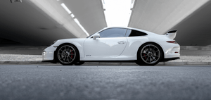 Porsche in parking garage